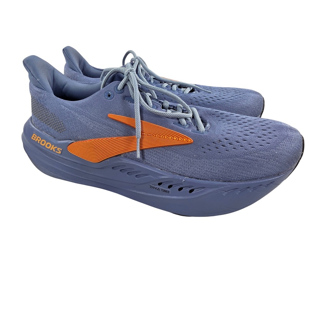 Brooks Glycerin Max Blue Orange DNA Tuned Running Shoes Mens Size 11.5